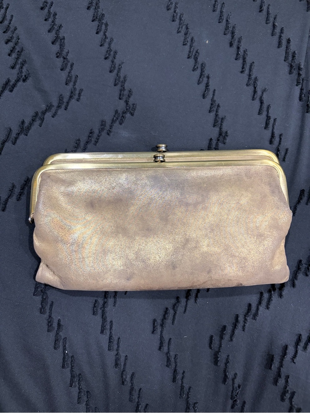 HOBO Classic Metallic Bronze Clutch Wallet